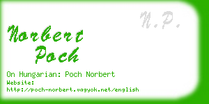 norbert poch business card